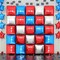 Red Blue Silver Square Foil Balloon Wall,25Pcs Double Sided Balloons Backdrop Helium Balloon Tunnel Arch Garland Kit for 4th of July Independence Patriotic Birthday Anniversary Usa Party Decorations